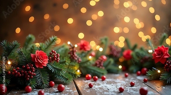 Fototapeta christmas tree decoration