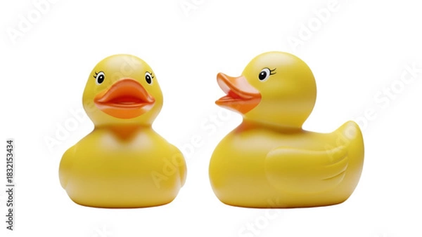Fototapeta Two Yellow Rubber Ducks
