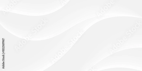 Fototapeta Light gray background with soft wavy lines that looks simple and natural. eps10