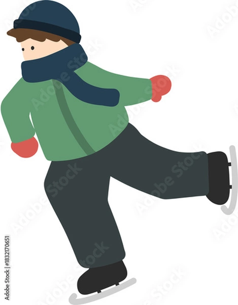 Obraz 겨울 스케이트 타는 어린이