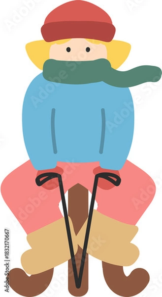 Obraz 겨울 썰매 타는 어린이