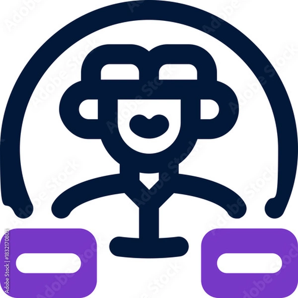 Fototapeta digital identity duotone icon. Sleek and modern vector icon for websites, mobile apps, marketing materials, and corporate design. Fully scalable and ready to use.