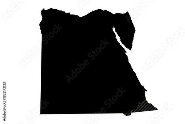 Obraz Egypt Silhouette Map illustration