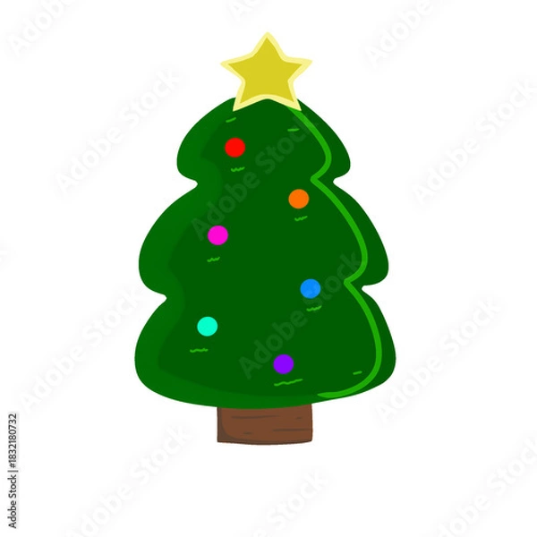 Obraz Festive Christmas icon vector illustration	

