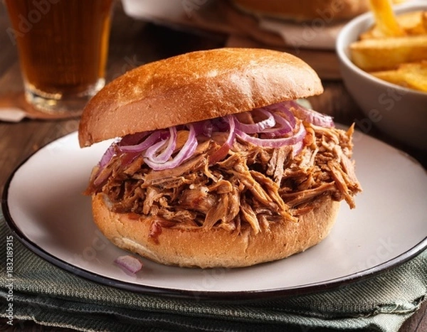 Obraz pulled pork sandwich