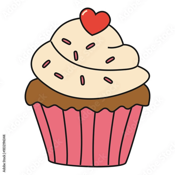 Obraz cupcake with heart