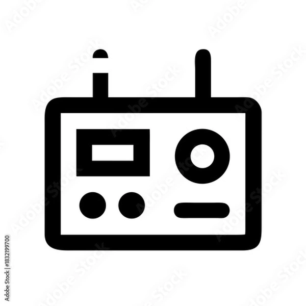 Fototapeta CONTROL MODULE AUTOMOTIVE SYSTEM SMART TECHNOLOGY ELECTRONICS ICON SET