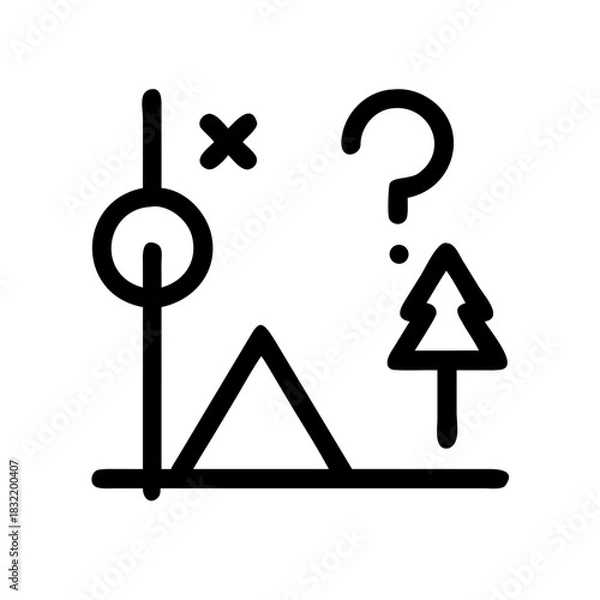 Fototapeta RANDOM FOREST MACHINE LEARNING AI DATA SCIENCE MODEL ICON SET