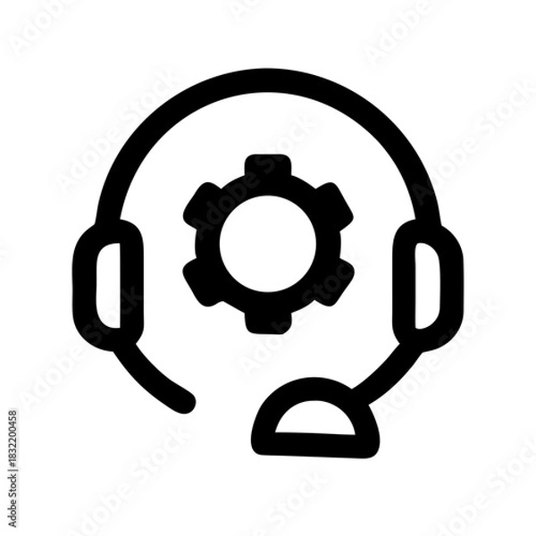 Fototapeta SUPPORT HELP CUSTOMER SERVICE CALLCENTER COMMUNICATION ASSISTANCE ICON SET