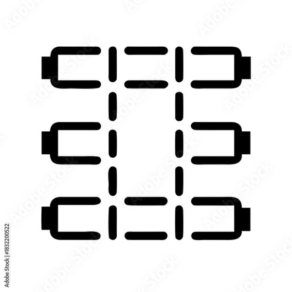 Fototapeta VEHICLE GRID NETWORK SMART AUTOMOTIVE TRANSPORT TECHNOLOGY ICON SET