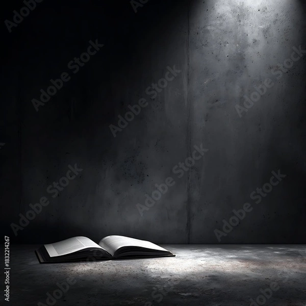 Obraz books on black background