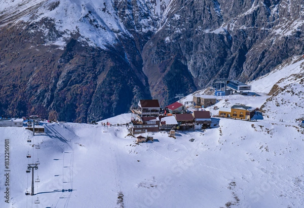 Fototapeta ski resort in winter