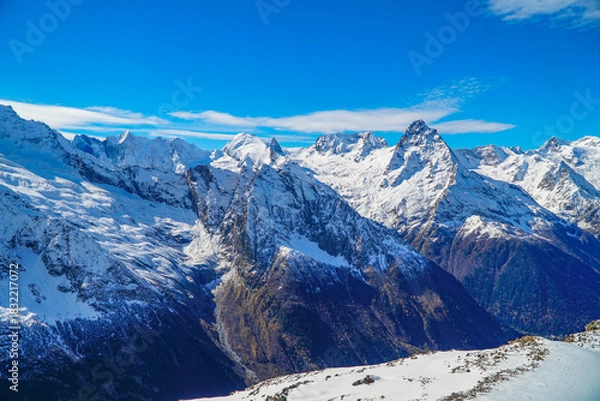 Fototapeta snow covered mountains