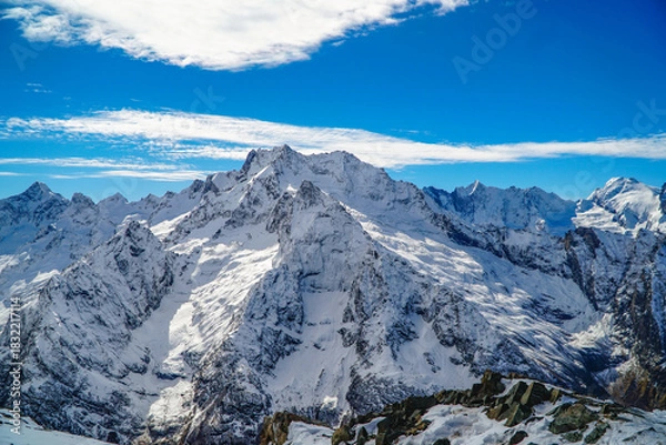 Fototapeta snow covered mountains