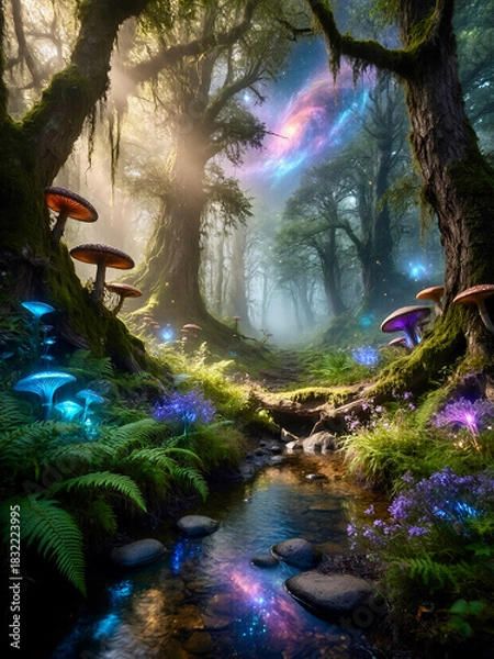 Obraz forest in the night