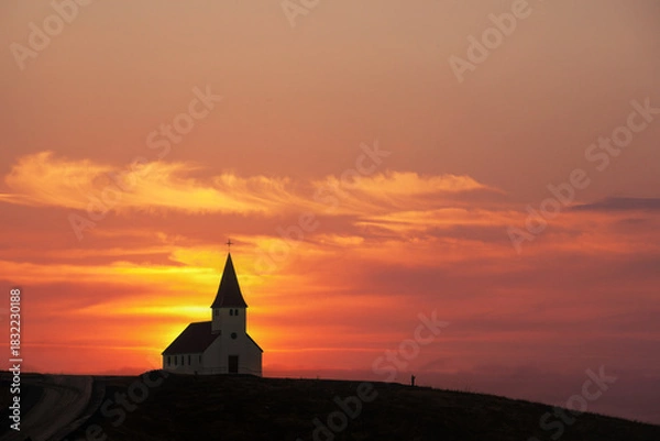 Obraz Eglise de Vik en Islande