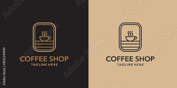 Obraz Unique coffee shop logo design