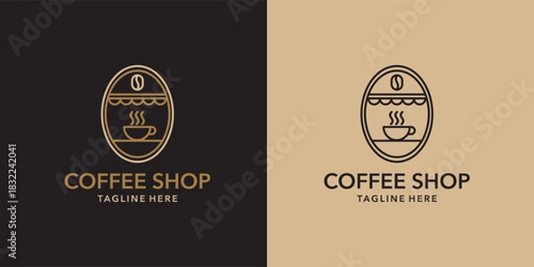 Obraz Unique coffee shop logo design