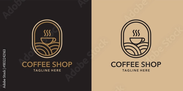 Obraz Unique coffee shop logo design