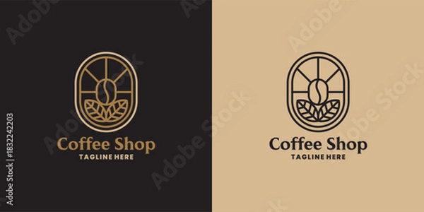 Obraz Unique coffee shop logo design