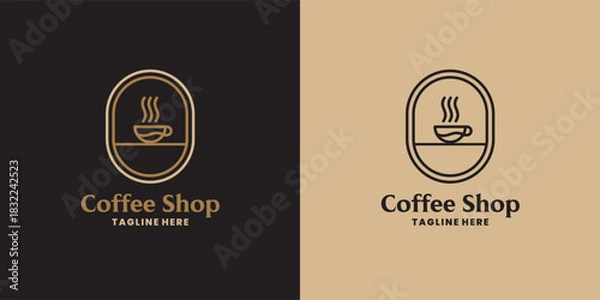 Obraz Unique coffee shop logo design