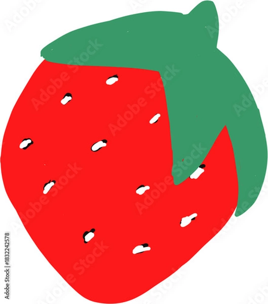 Obraz 겨울 봄 딸기 과일 