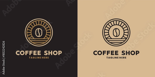 Obraz Unique coffee shop logo design