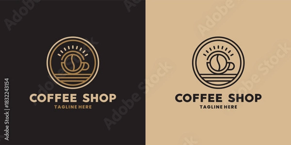 Obraz Unique coffee shop logo design