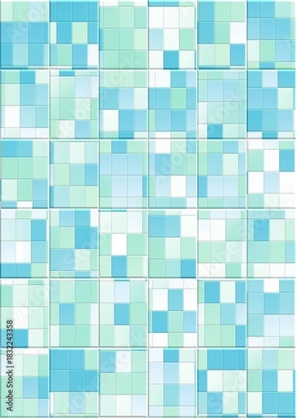 Obraz Pastel abstract tile square seamless pattern background.	