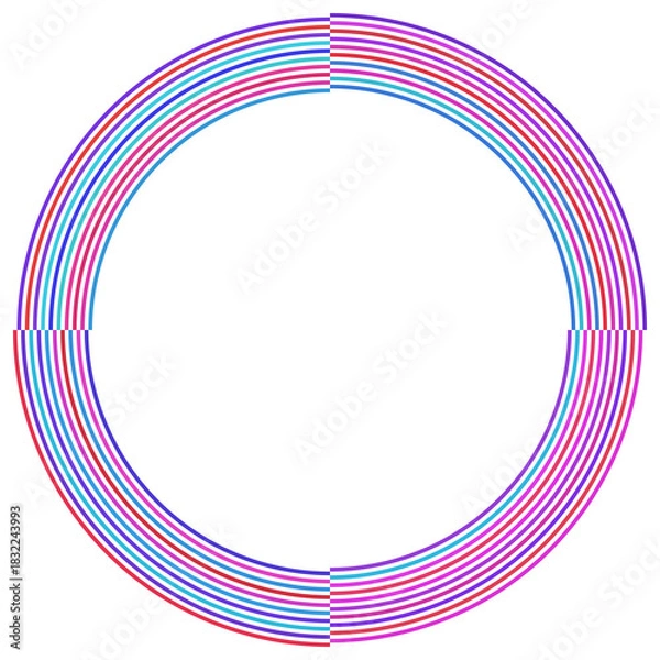 Obraz Abstract circle mirage technology frame.	