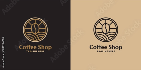 Obraz Unique coffee shop logo design