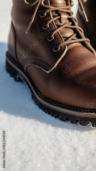 Obraz Winter Leather Boots Close-Up