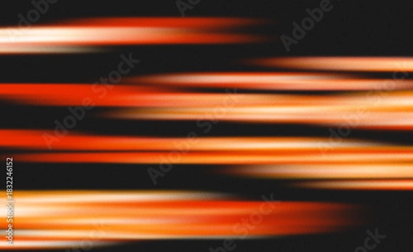 Fototapeta Abstract grainy motion blur with warm light streaks