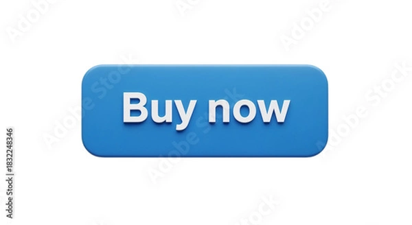 Obraz Buy now button in blue  