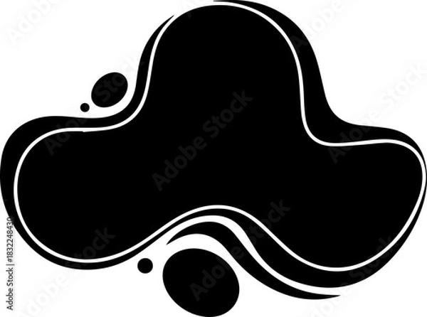 Obraz Modern abstract fluid shape with wavy lines for creative design projects and vibrant promotions, adding a playful touch to your visual storytelling