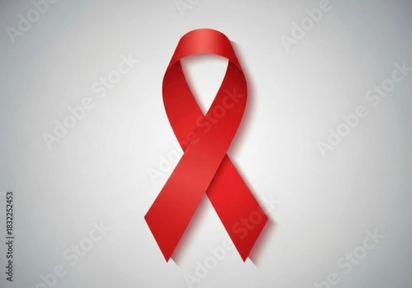 Fototapeta Three medical blood sample tubes labeled hiv positive with red caps, isolated on white background for laboratory testing concept