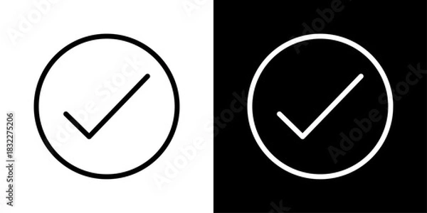 Obraz Simple checkmark icon symbolizing confirmation, task completion, approval, and successful actions in interfaces.