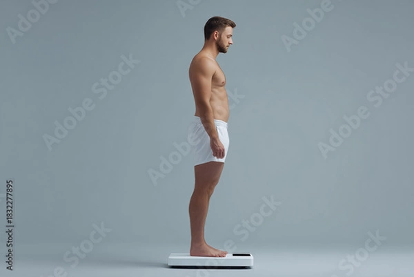 Obraz A man with a naturally perfect body type 