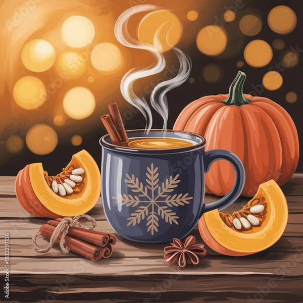 Obraz halloween pumpkin in a glass