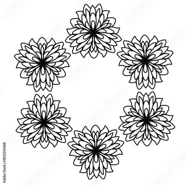 Obraz  Geometric seamless pattern background mandala motif 