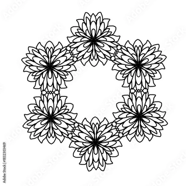 Obraz  Geometric seamless pattern background mandala motif 