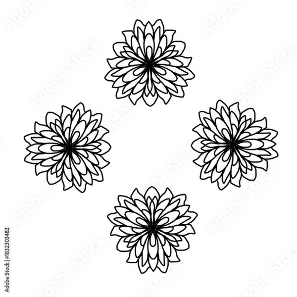 Obraz  Geometric seamless pattern background mandala motif 