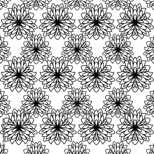 Obraz  Geometric seamless pattern background mandala motif 