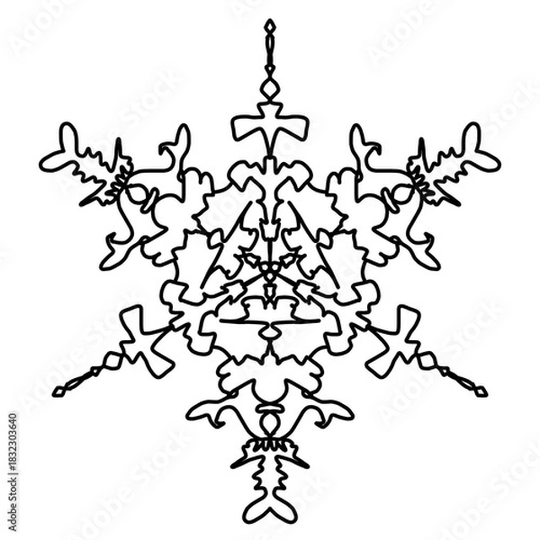 Obraz  Geometric seamless pattern background mandala motif 