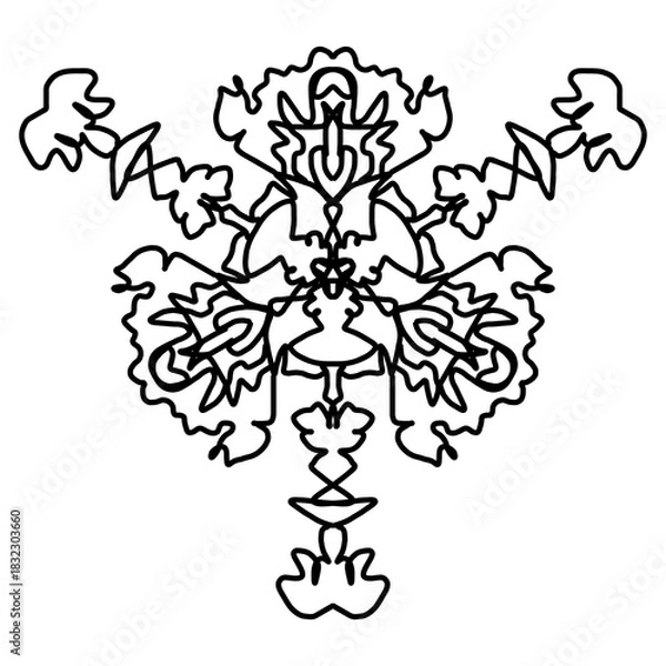 Obraz  Geometric seamless pattern background mandala motif 