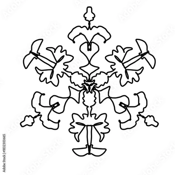 Obraz  Geometric seamless pattern background mandala motif 