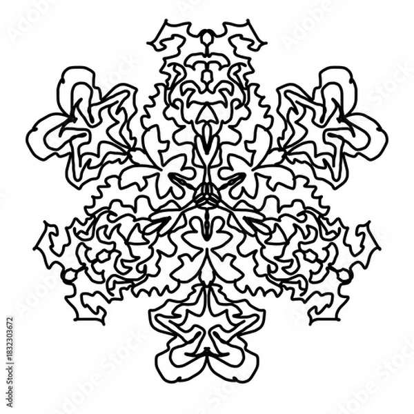 Obraz  Geometric seamless pattern background mandala motif 