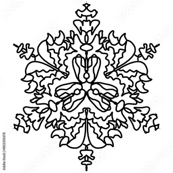 Obraz  Geometric seamless pattern background mandala motif 