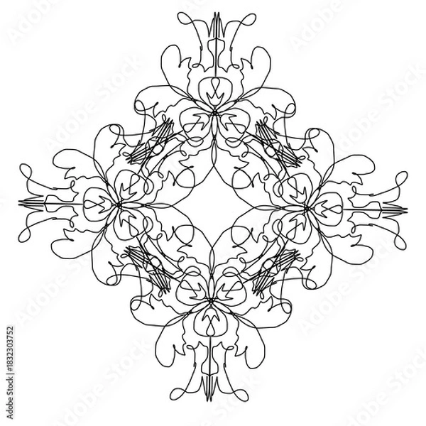 Obraz  Geometric seamless pattern background mandala motif 