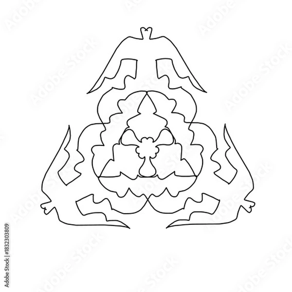 Obraz  Geometric seamless pattern background mandala motif 